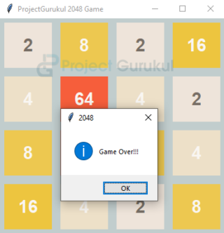 Python 2048 Game - Create 2048 Game in 3 Minutes - Project Gurukul