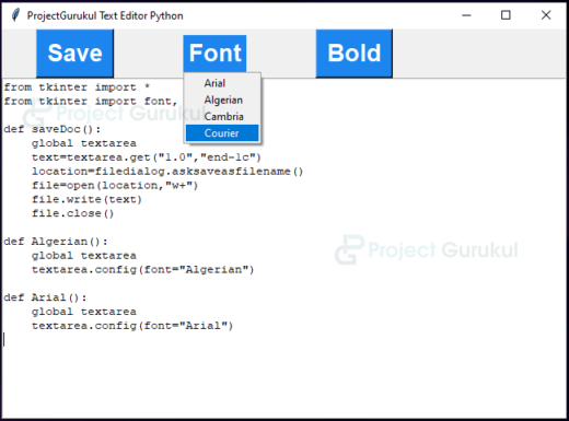 Learn How to Create Notepad in Python - Project Gurukul