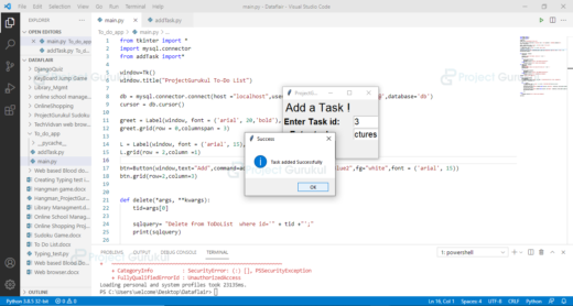 Create To Do List In Python - Project Gurukul
