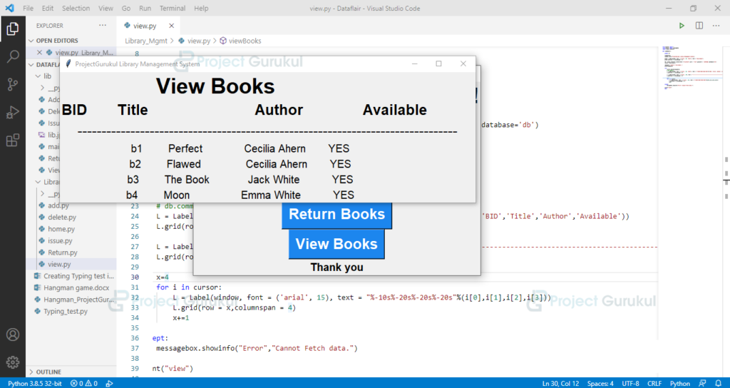 Python Library Management System [project With Source Code] - Project ...