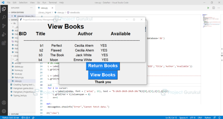Python Library Management System [project with source code] - Project ...