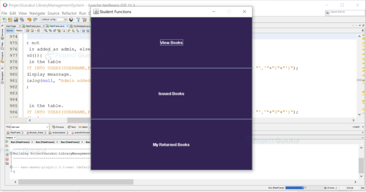 java program for library management system