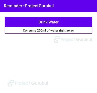 reminder app output project