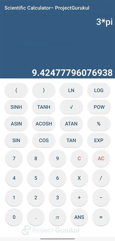 Android Kotlin Project - Scientific Calculator App - Project Gurukul